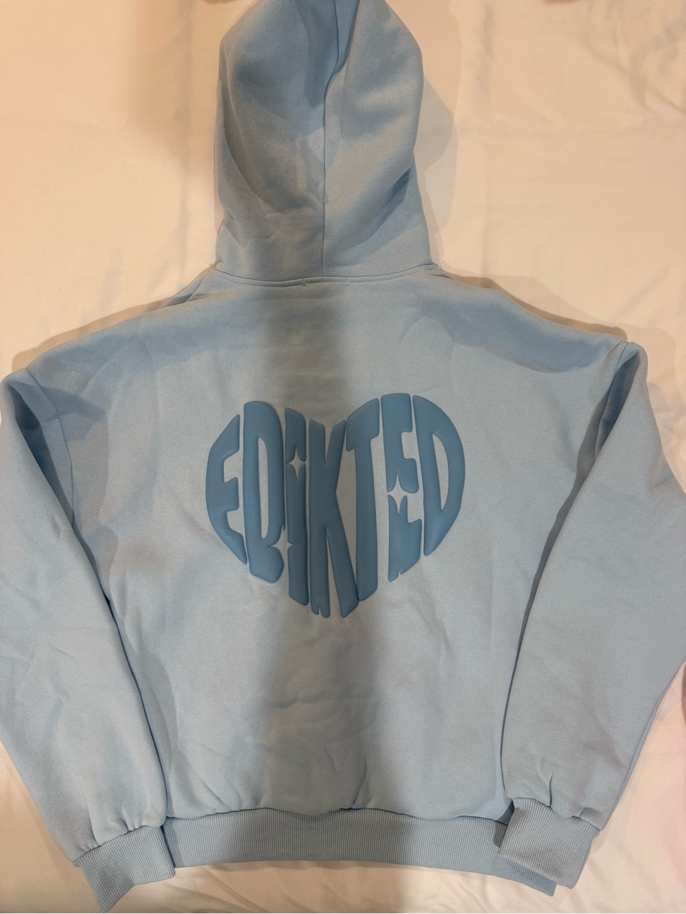 Edikted Pink and Light Blue Hoodies - Both Size Small - Picture 2 of 2